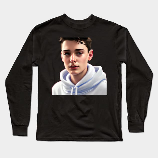 Noah Schnapp Long Sleeve T-Shirt by Sobalvarro